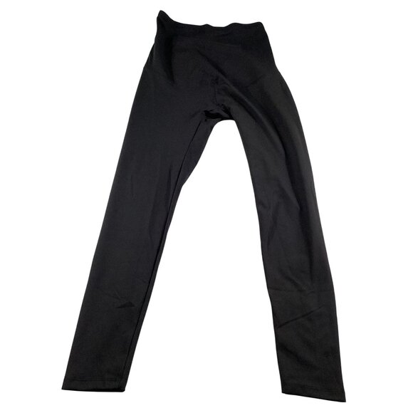 Black Maternity Leggings Medium High Waist Stretchy Polyester & Spandex NWOT - Picture 1 of 8